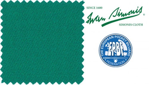 Бильярдное сукно "Iwan Simonis 760" 195 см (сине-зеленое)